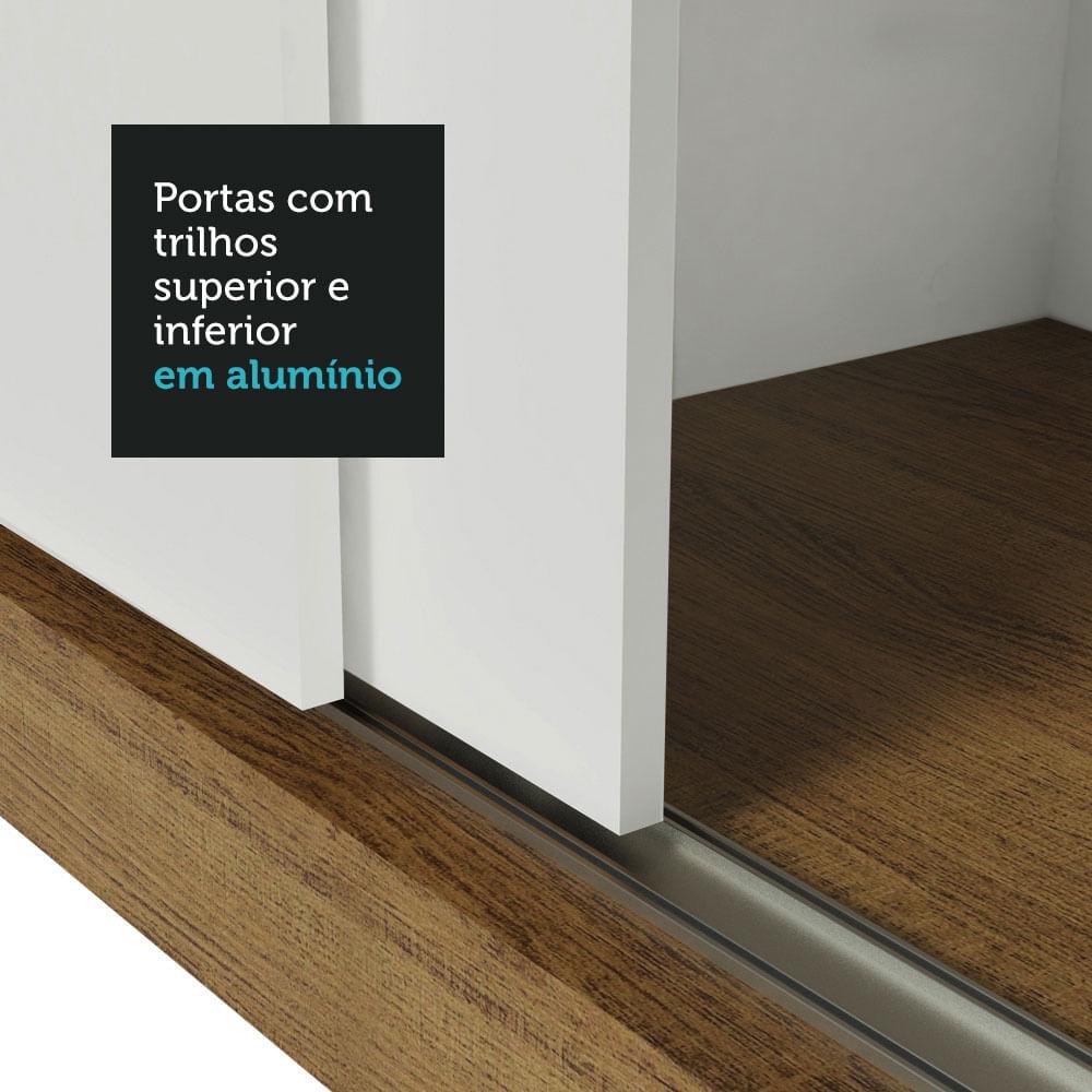 Foto 8 pulgar | Closet Madesa Monaco con Patas 3 Puertas Corredizas 1 Espejo