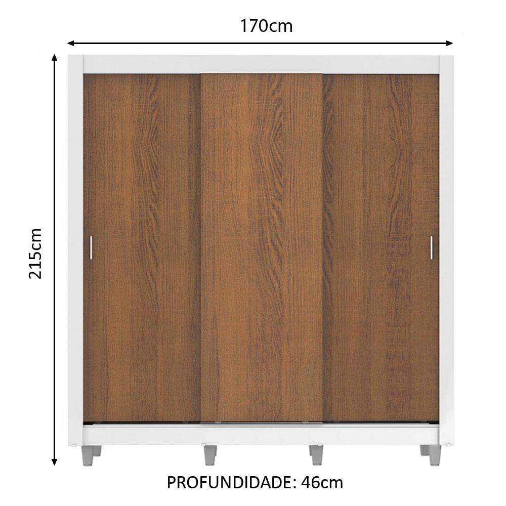 Foto 4 pulgar | Closet Madesa Lyon Plus con Patas 3 Puertas Corredizas 4 Cajones