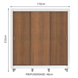 Foto 3 | Closet Madesa Lyon Plus con Patas 3 Puertas Corredizas 4 Cajones
