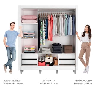 Foto 4 | Closet Madesa Lyon Plus con Patas 3 Puertas Corredizas 4 Cajones
