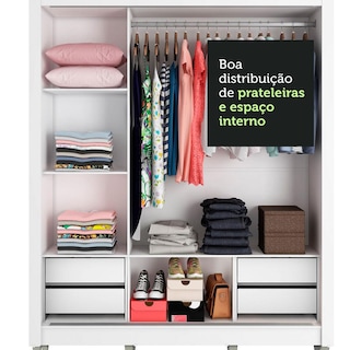 Foto 6 | Closet Madesa Lyon Plus con Patas 3 Puertas Corredizas 4 Cajones