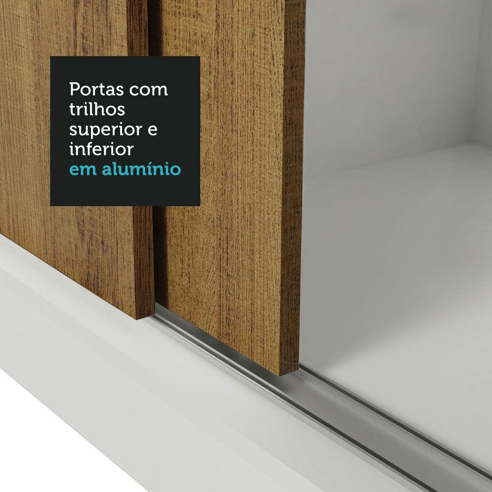 Foto 8 pulgar | Closet Madesa Lyon Plus con Patas 3 Puertas Corredizas 4 Cajones