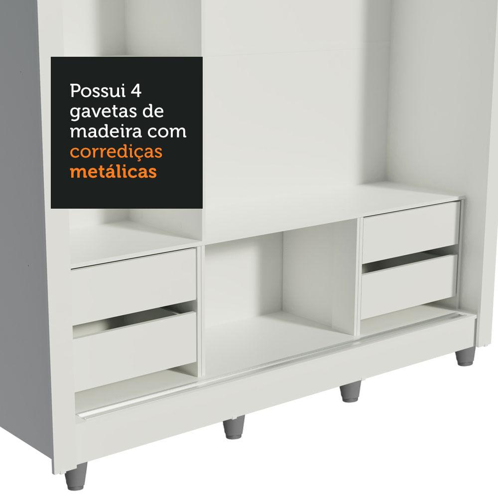 Foto 8 | Closet Madesa Lyon Plus con Patas 3 Puertas Corredizas 4 Cajones
