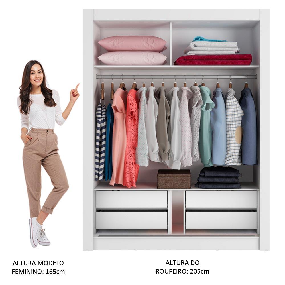 Foto 5 pulgar | Closet Madesa Dallas Plus 2 Puertas Corredizas 4 Cajones