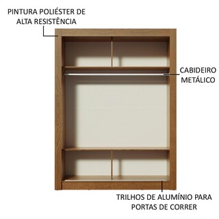 Foto 5 | Ropero Madesa Denver 2 Puertas Corredizas Con Espejo Marrón
