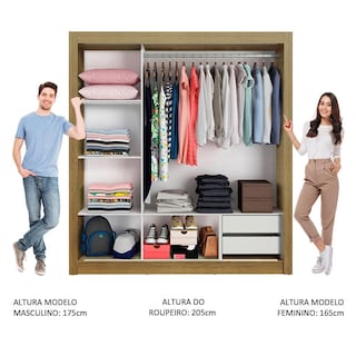 Foto 4 | Closet Madesa Lyon 3 Puertas Corredizas con Espejos 2 Cajones