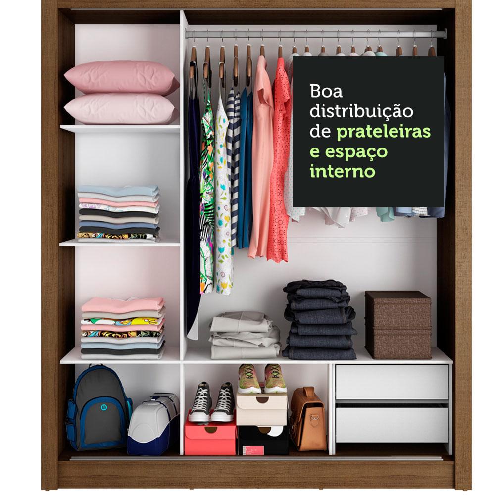 Foto 6 | Closet Madesa Lyon 3 Puertas Corredizas con Espejos 2 Cajones