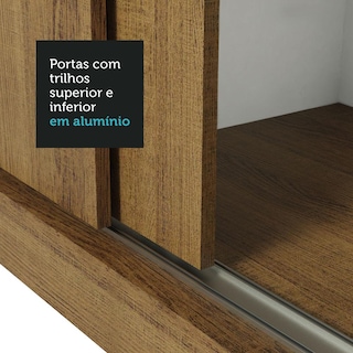 Foto 7 | Closet Madesa Lyon 3 Puertas Corredizas con Espejos 2 Cajones