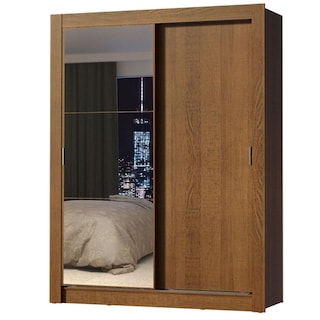 Foto 1 | Ropero Madesa Denver 2 Puertas Corredizas Con Espejo Marrón