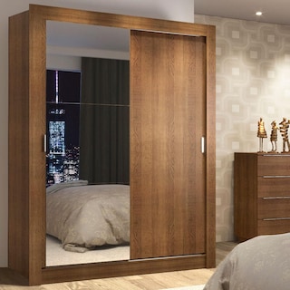 Foto 2 | Ropero Madesa Denver 2 Puertas Corredizas Con Espejo Marrón