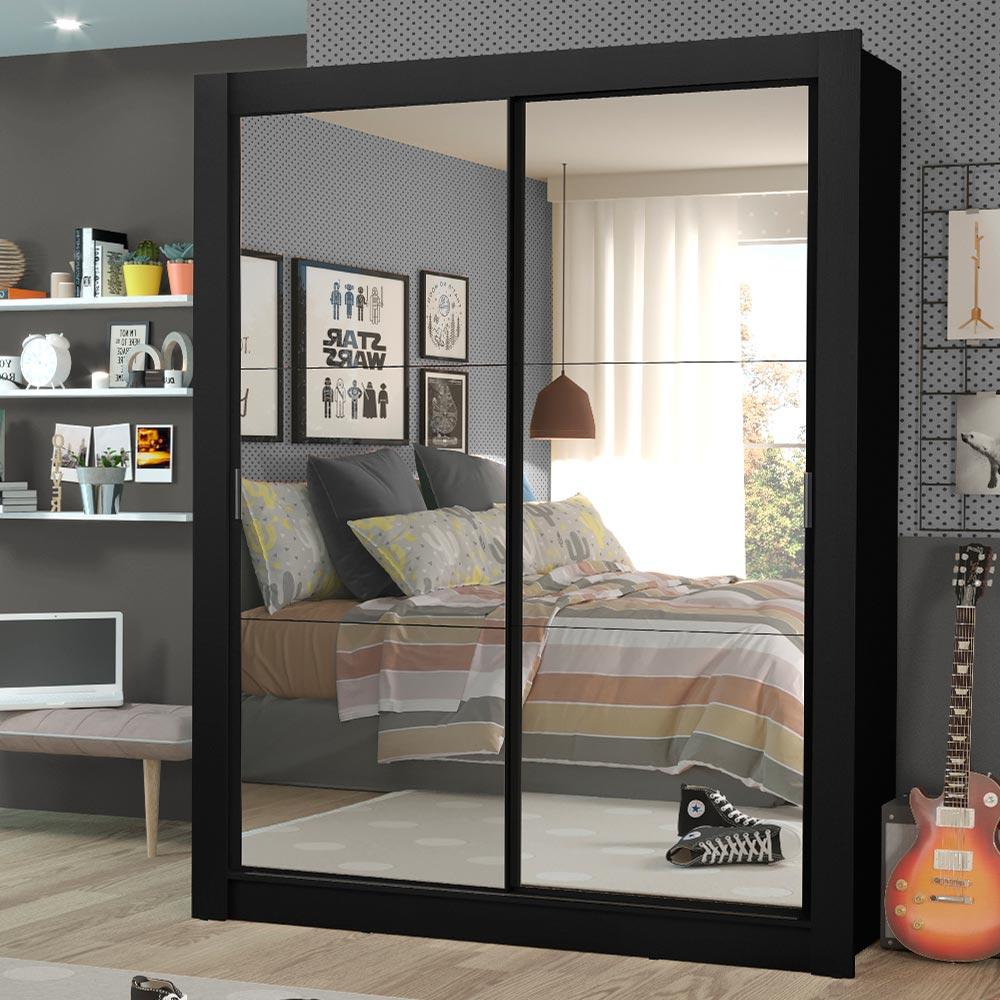 Foto 1 | Closet Madesa Dallas Plus 2 Puertas Corredizas con Espejos 4 Cajones
