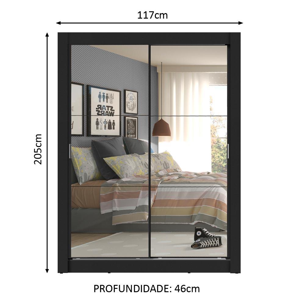 Foto 4 pulgar | Closet Madesa Dallas Plus 2 Puertas Corredizas con Espejos 4 Cajones
