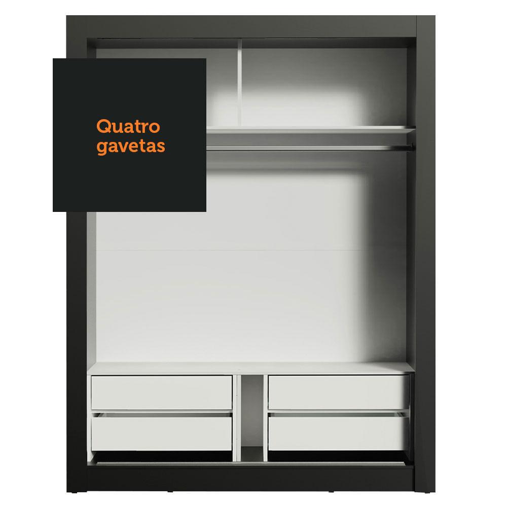 Foto 8 pulgar | Closet Madesa Dallas Plus 2 Puertas Corredizas con Espejos 4 Cajones