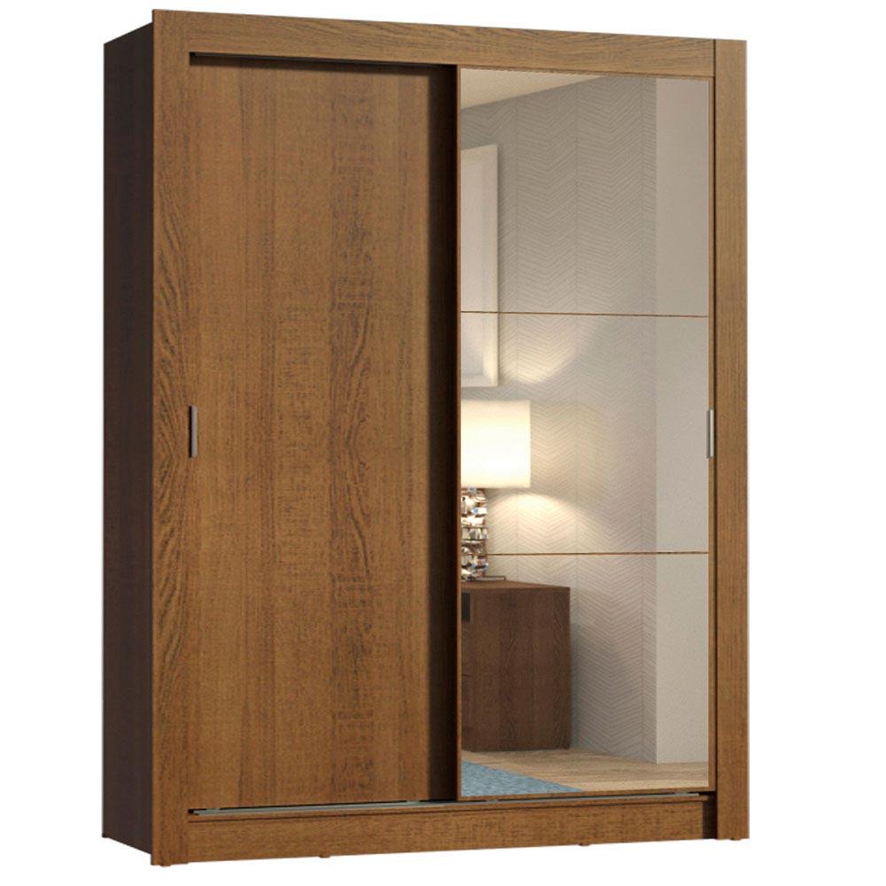 Foto 1 | Ropero Madesa Dallas Marrón 2 Puertas Corredizas con Espejo y 2 Cajones