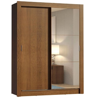 Foto 1 | Ropero Madesa Dallas Marrón 2 Puertas Corredizas con Espejo y 2 Cajones