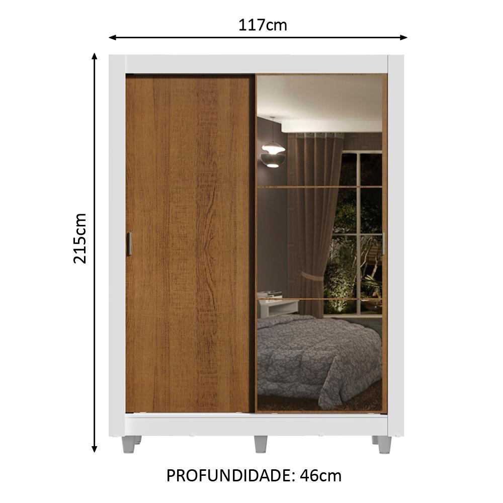 Foto 4 pulgar | Closet Madesa Blanco con Espejo