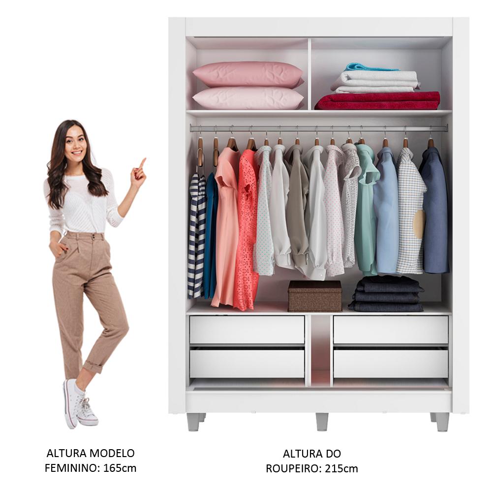 Foto 5 pulgar | Closet Madesa Blanco con Espejo