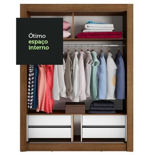 Foto 6 | Ropero Madesa Dallas Plus 2 Puertas Corredizas Con Espejo 4 Cajones