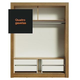 Foto 7 | Ropero Madesa Dallas Plus 2 Puertas Corredizas Con Espejo 4 Cajones
