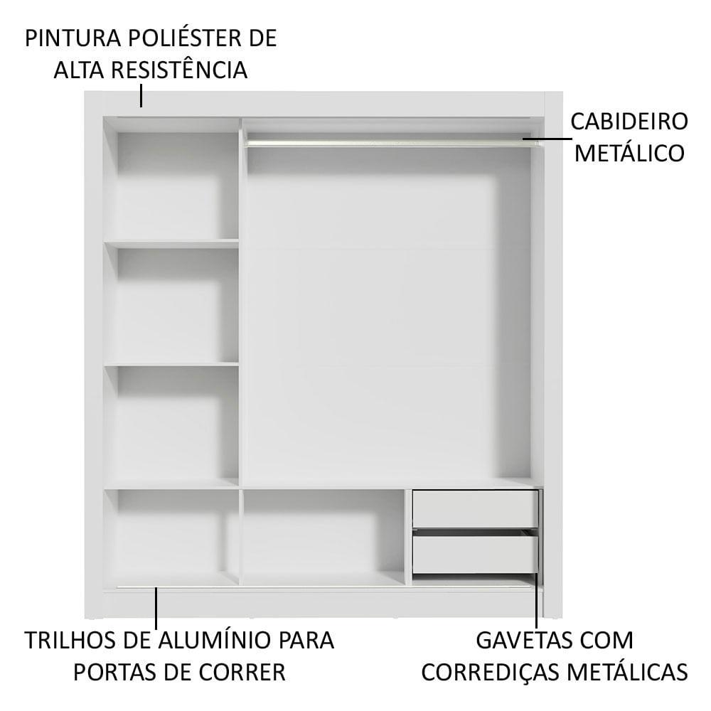 Foto 5 | Closet Madesa Lyon 3 Puertas Corredizas 2 Espejos 2 Cajones