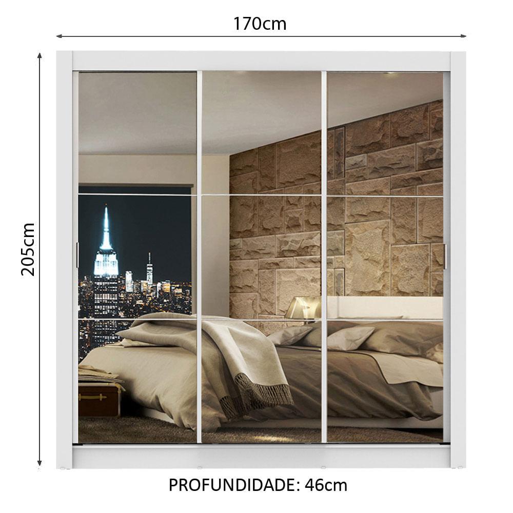 Foto 4 pulgar | Closet Madesa Blanco con Espejo