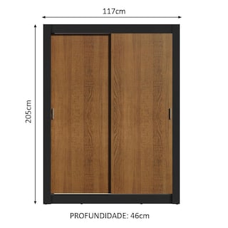Foto 3 | Closet Madesa Dallas 2 Puertas Corredizas 2 Cajones