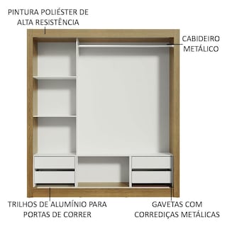 Foto 5 | Closet Madesa Marrón con Espejo