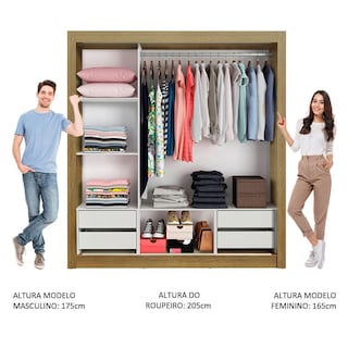 Foto 6 | Closet Madesa Marrón con Espejo