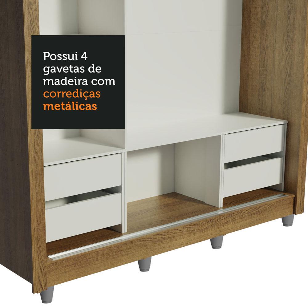 Foto 8 | Ropero Madesa Lyon Plus 3 Puertas Corredizas 4 Cajones Con Pies Marrón