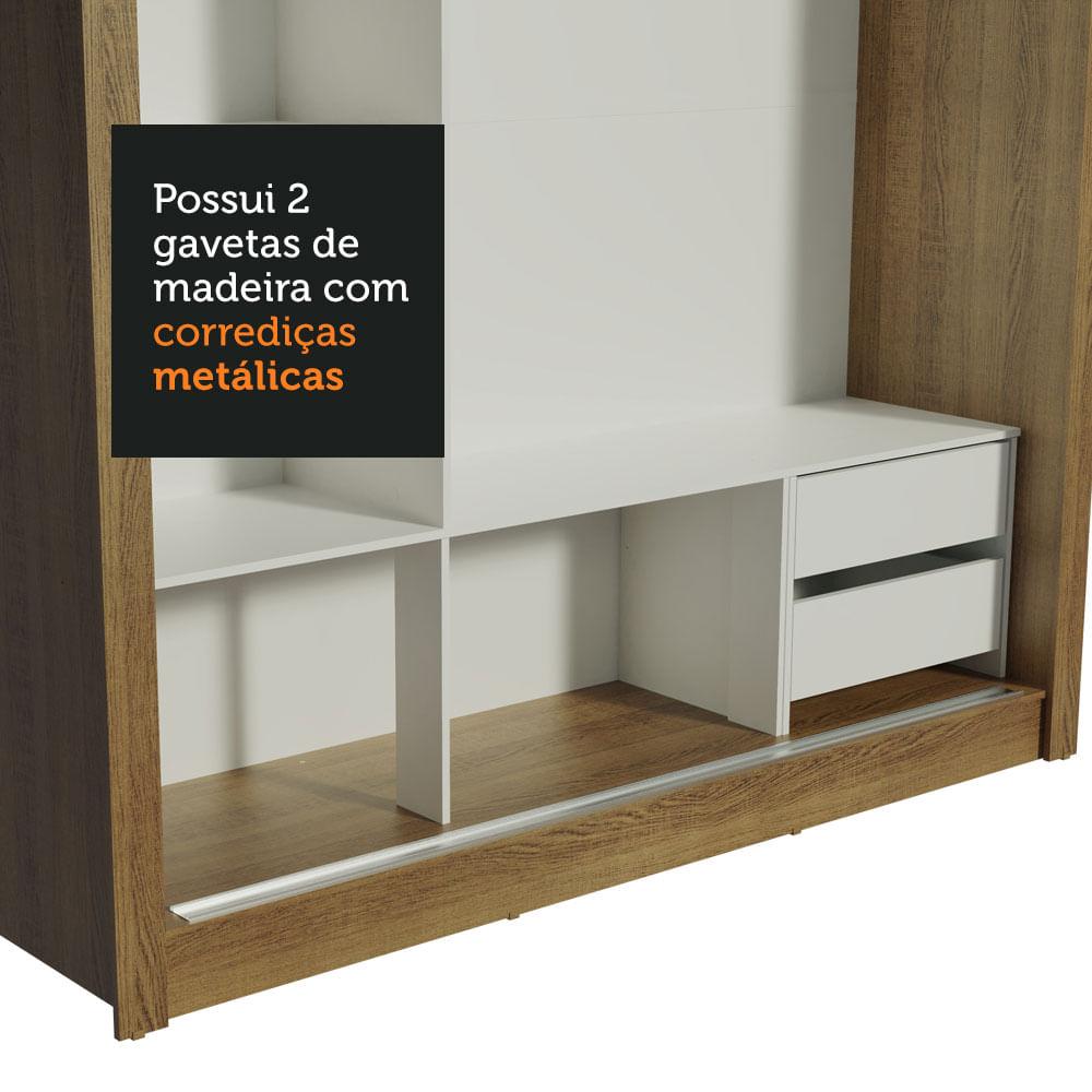 Foto 8 | Ropero Madesa Lyon 3 Puertas Corredizas con Espejos 2 Cajones Marrón