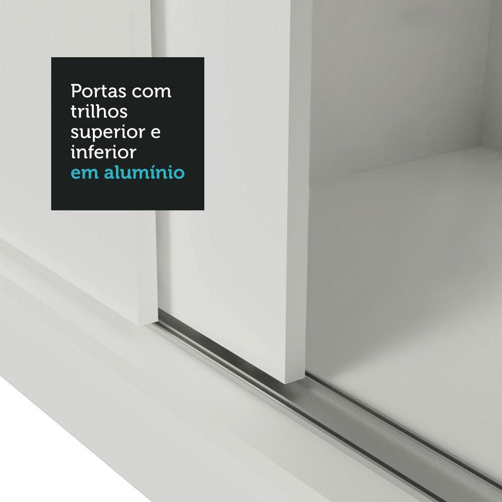 Foto 7 | Ropero Madesa Lyon Plus 3 Puertas Corredizas con Espejos 4 Cajones con Pies Blanco
