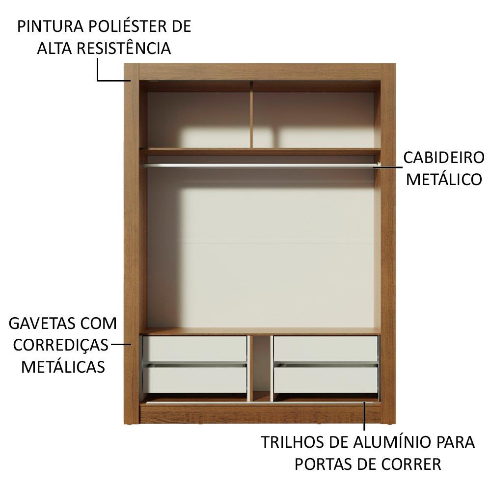 Foto 6 pulgar | Closet Madesa Dallas Plus 2 Puertas Corredizas 4 Cajones