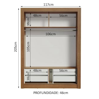 Foto 8 | Closet Madesa Dallas Plus 2 Puertas Corredizas 4 Cajones
