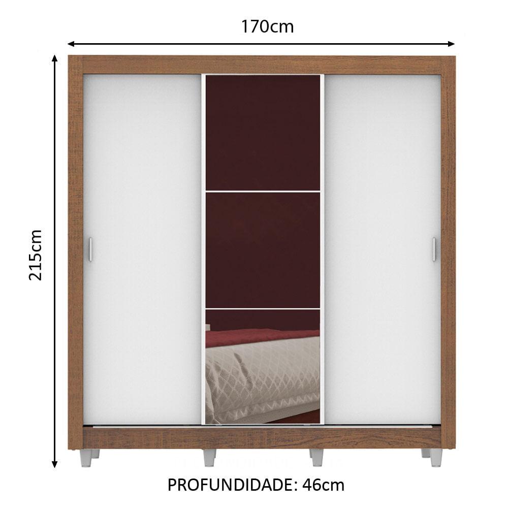 Foto 3 | Closet Madesa Lyon Plus con Patas 3 Puertas Corredizas 1 Espejo y 4 Cajones