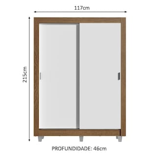 Foto 3 | Closet Madesa Denver con Patas 2 Puertas Corredizas
