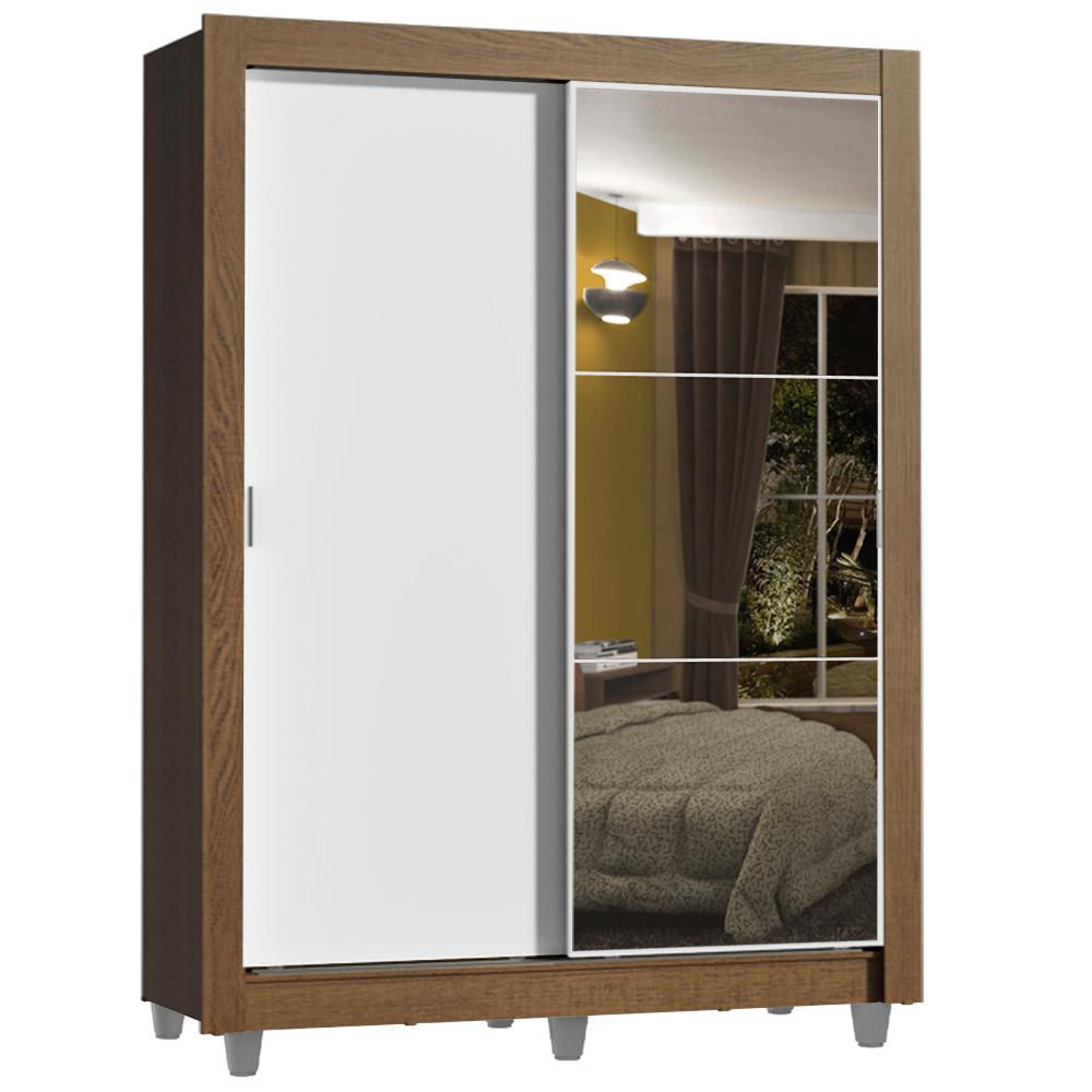 Foto 2 | Closet Madesa Dallas Plus con Patas 2 Puertas Corredizas 1 Espejo 4 Cajones