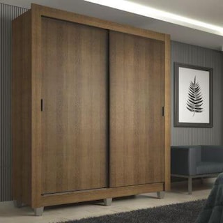 Foto 1 | Ropero Madesa Denver 2 Puertas Corredizas Con Pies Marrón
