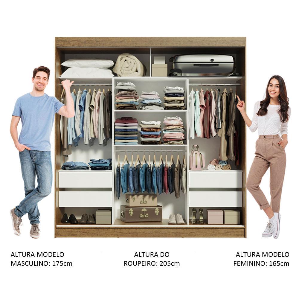 Foto 4 | Ropero Madesa Reno 3 Puertas Corredizas Con Espejos