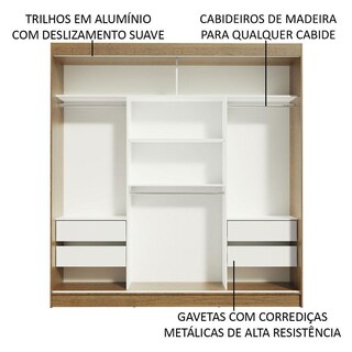 Foto 5 | Ropero Madesa Reno 3 Puertas Corredizas Con Espejos
