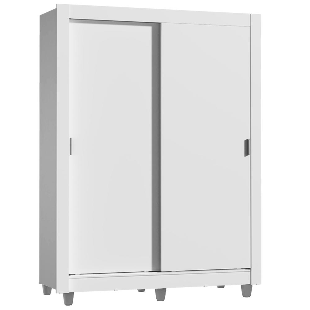 Foto 1 | Ropero Madesa Dallas Plus Blanco 2 Puertas Corredizas 4 Cajones con Pies
