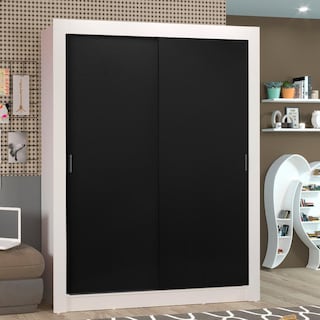 Foto 1 | Clóset Madesa Denver Blanco con Negro 2 Puertas Corredizas
