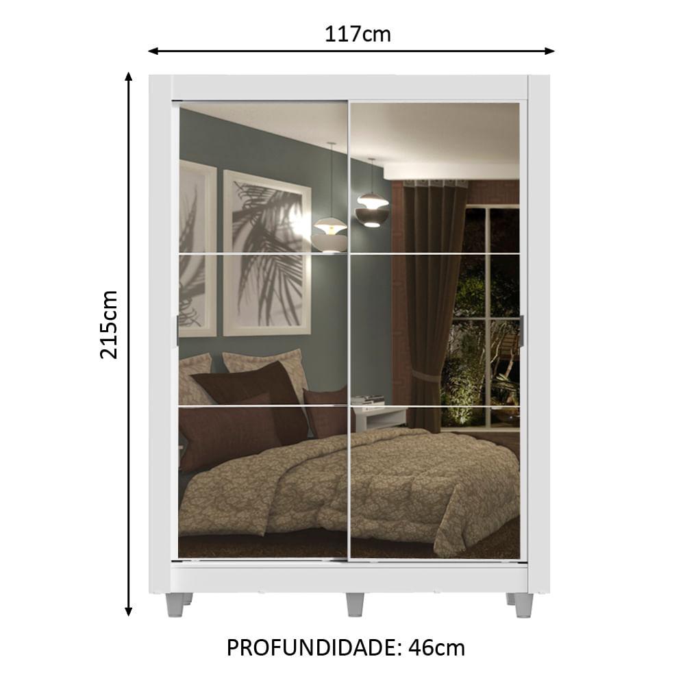 Foto 4 pulgar | Ropero Madesa Dallas Plus 2 Puertas Corredizas con Espejo 4 Cajones