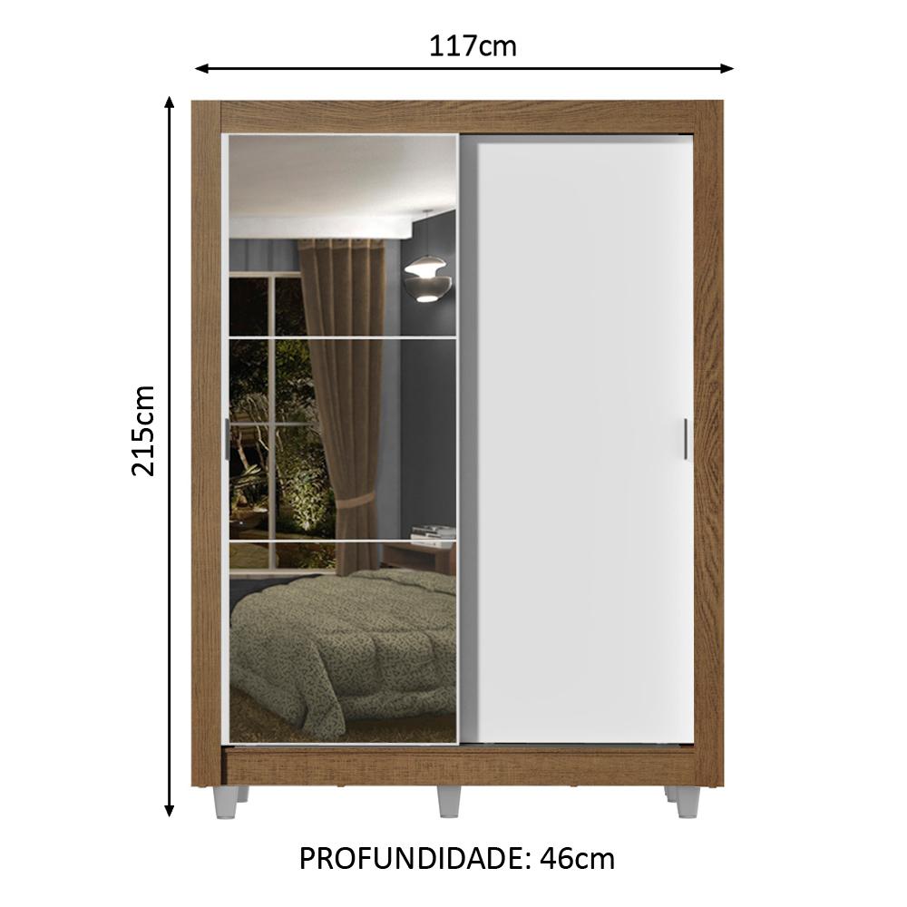 Foto 4 pulgar | Ropero Madesa Dallas 2 Puertas Corredizas con Espejo 2 Cajones con Pies