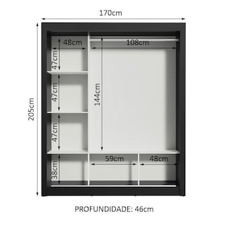 Foto 8 | Closet Madesa Monaco 3 Puertas Corredizas 1 Espejo
