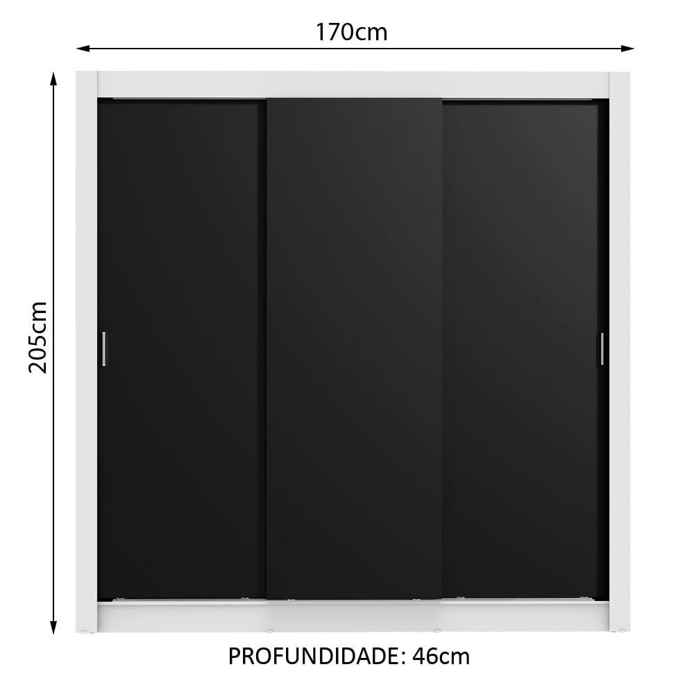 Foto 4 pulgar | Closet Madesa Lyon Plus 3 Puertas Corredizas 4 Cajones