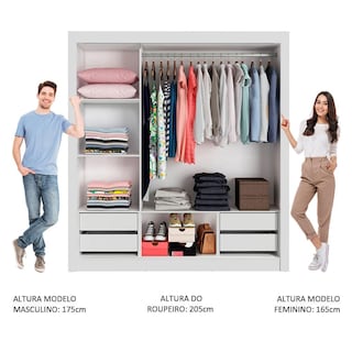 Foto 4 | Closet Madesa Lyon Plus 3 Puertas Corredizas 4 Cajones