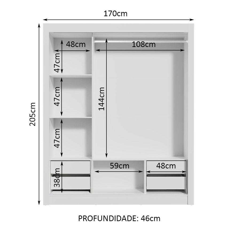 Foto 8 | Closet Madesa Lyon Plus 3 Puertas Corredizas 4 Cajones