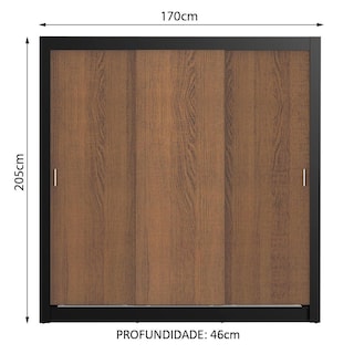 Foto 3 | Closet Madesa Lyon 3 Puertas Corredizas 2 Cajones