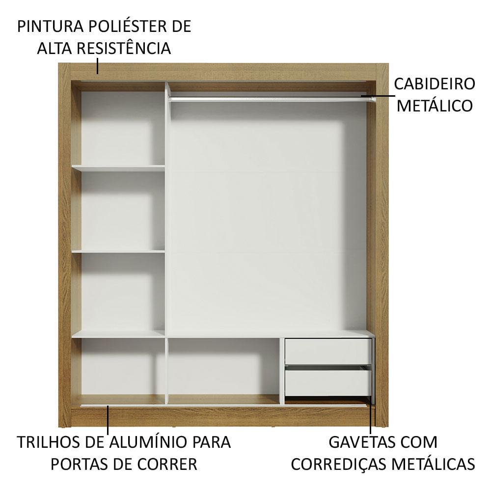 Foto 5 | Closet Madesa Lyon 3 Puertas Corredizas 1 Espejo 2 Cajones