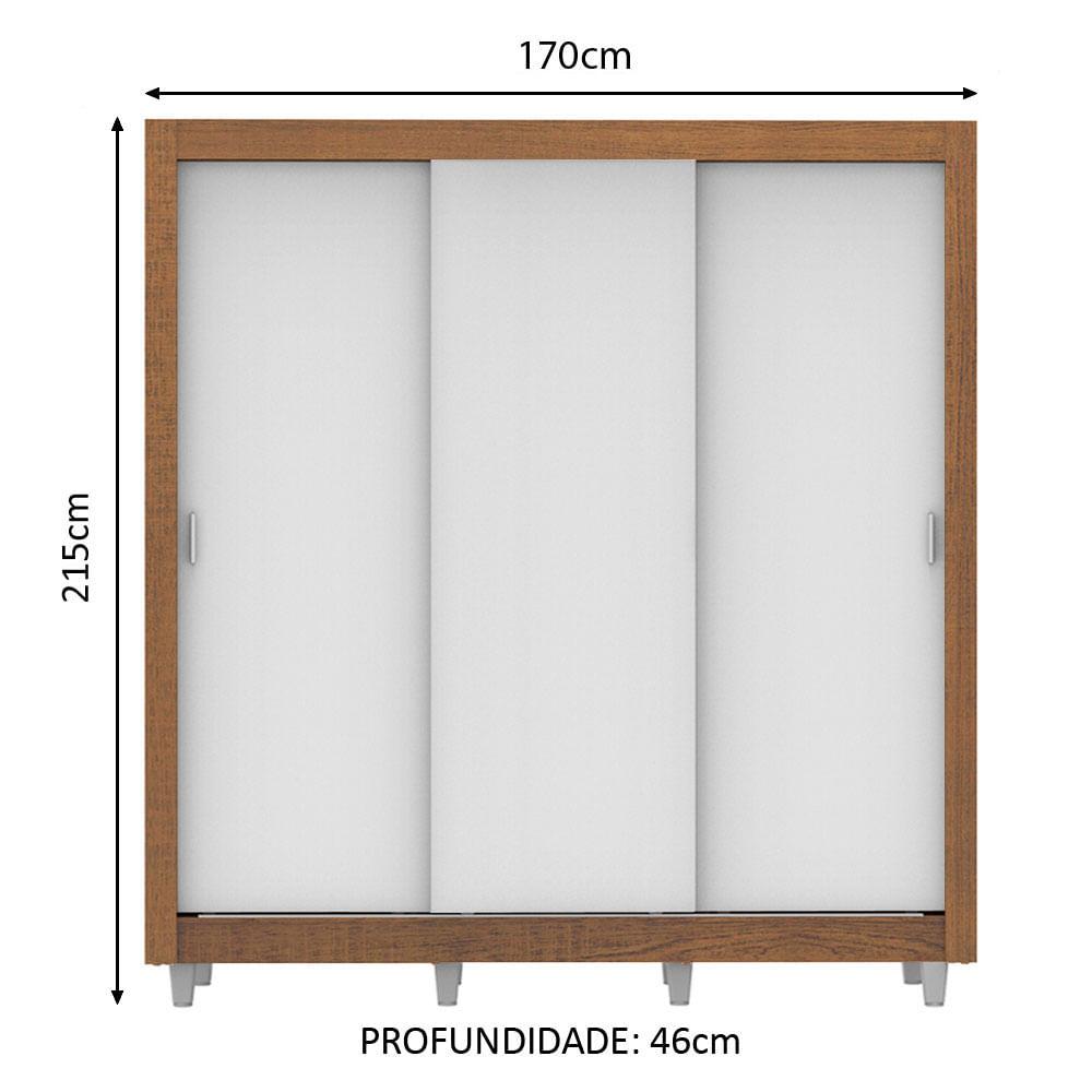 Foto 3 | Clóset Madesa Marrón con 3 Puertas